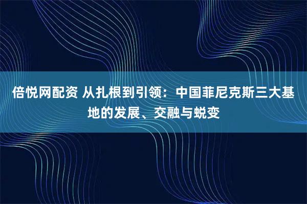 倍悦网配资 从扎根到引领：中国菲尼克斯三大基地的发展、交融与蜕变